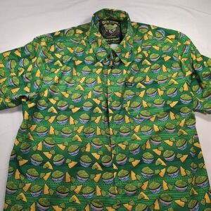 Dixxon Flannel Co FIST Chips N Guac Party Short Sleeve‎ Shirt Green XL